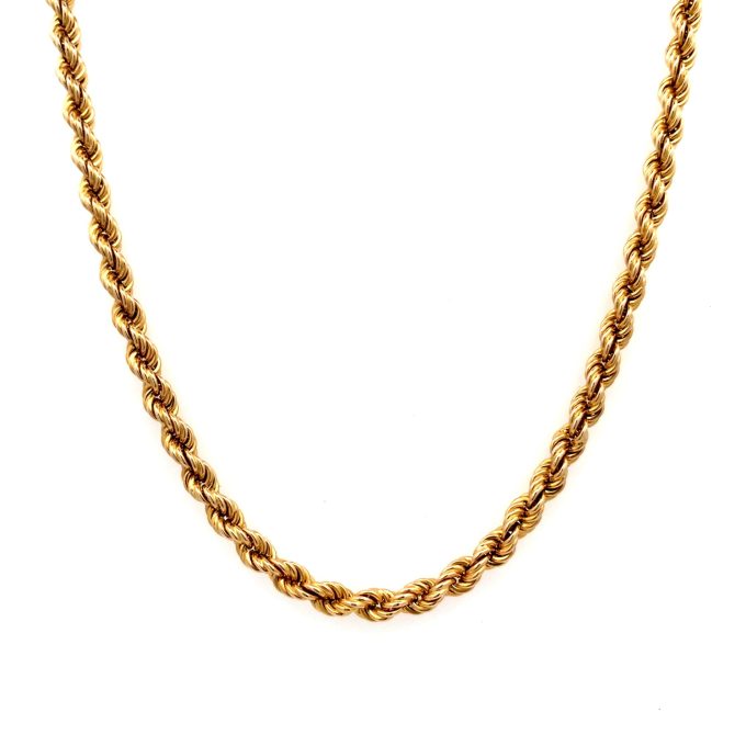 9 Carat Yellow Gold Rope Chain - 24"