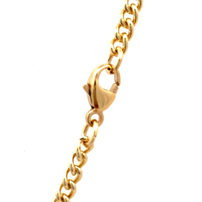 18ct Yellow Gold Traditional Curb Chain - 16"