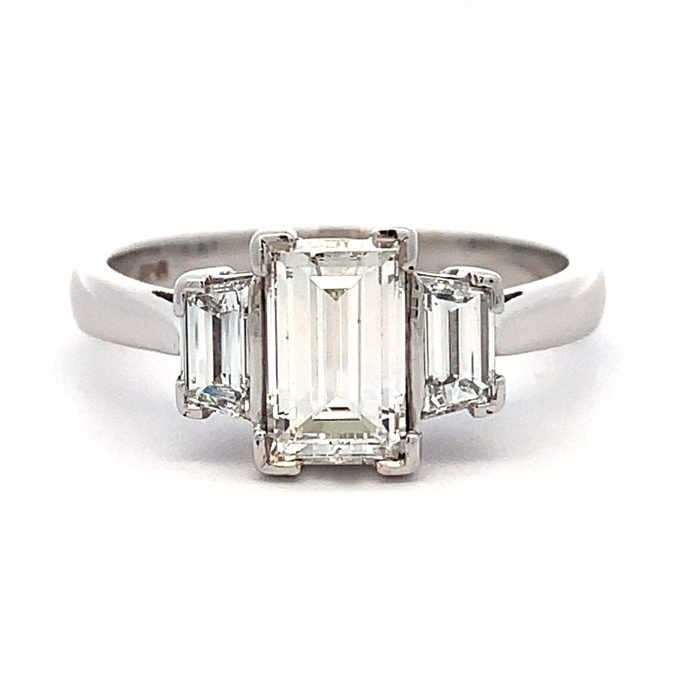 1.95ct Diamond White Gold Trilogy Ring