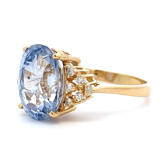 7.35ct Blue Sapphire and Diamond Dress Ring