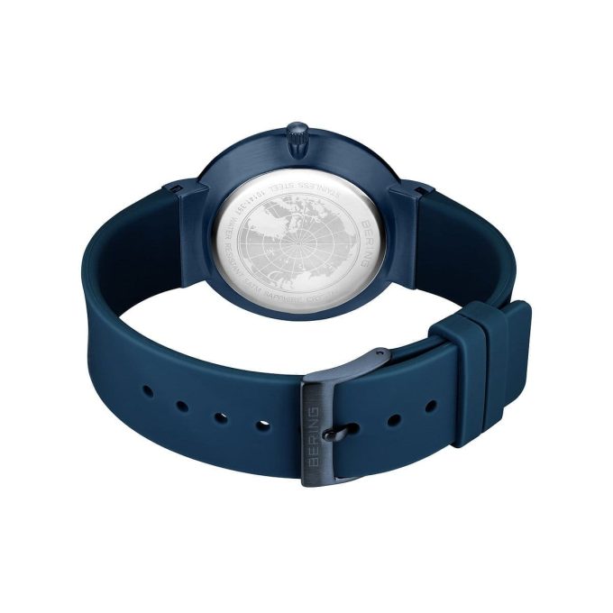 Bering Gents Midnight Steel Rubber Watch 10141-397