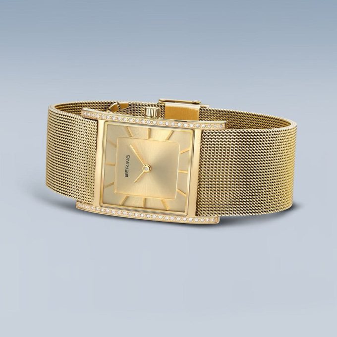 Bering Ladies Gold Square Dial Watch 10426-333-S