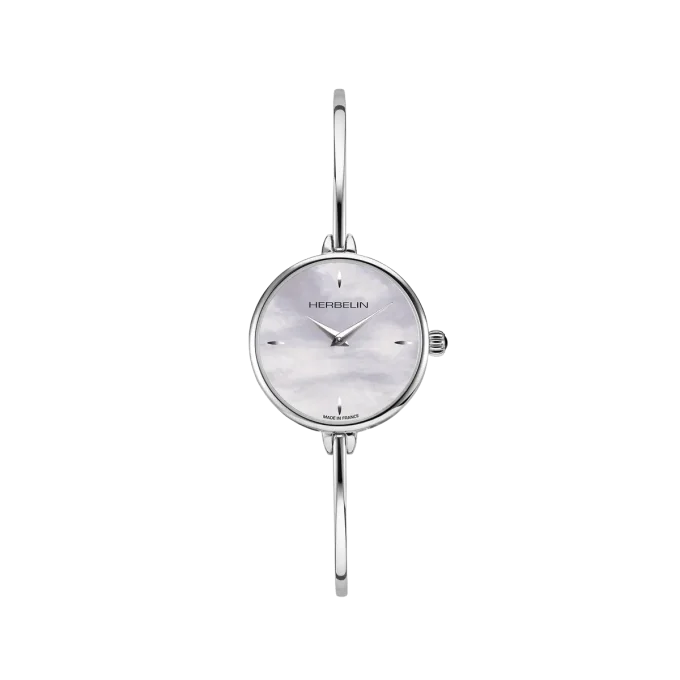 Herbelin Ladies Mother of Pearl Fil Bangle Watch 17206B19