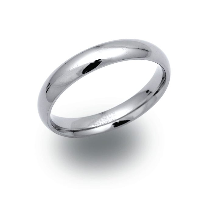 Unique Polished Titanium Ring 4mm - X