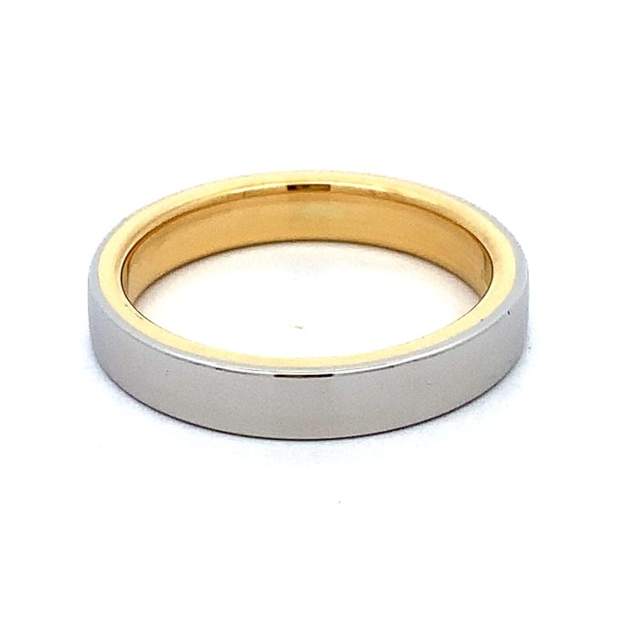 Platinum & Gold Gents Band - 3.7mm