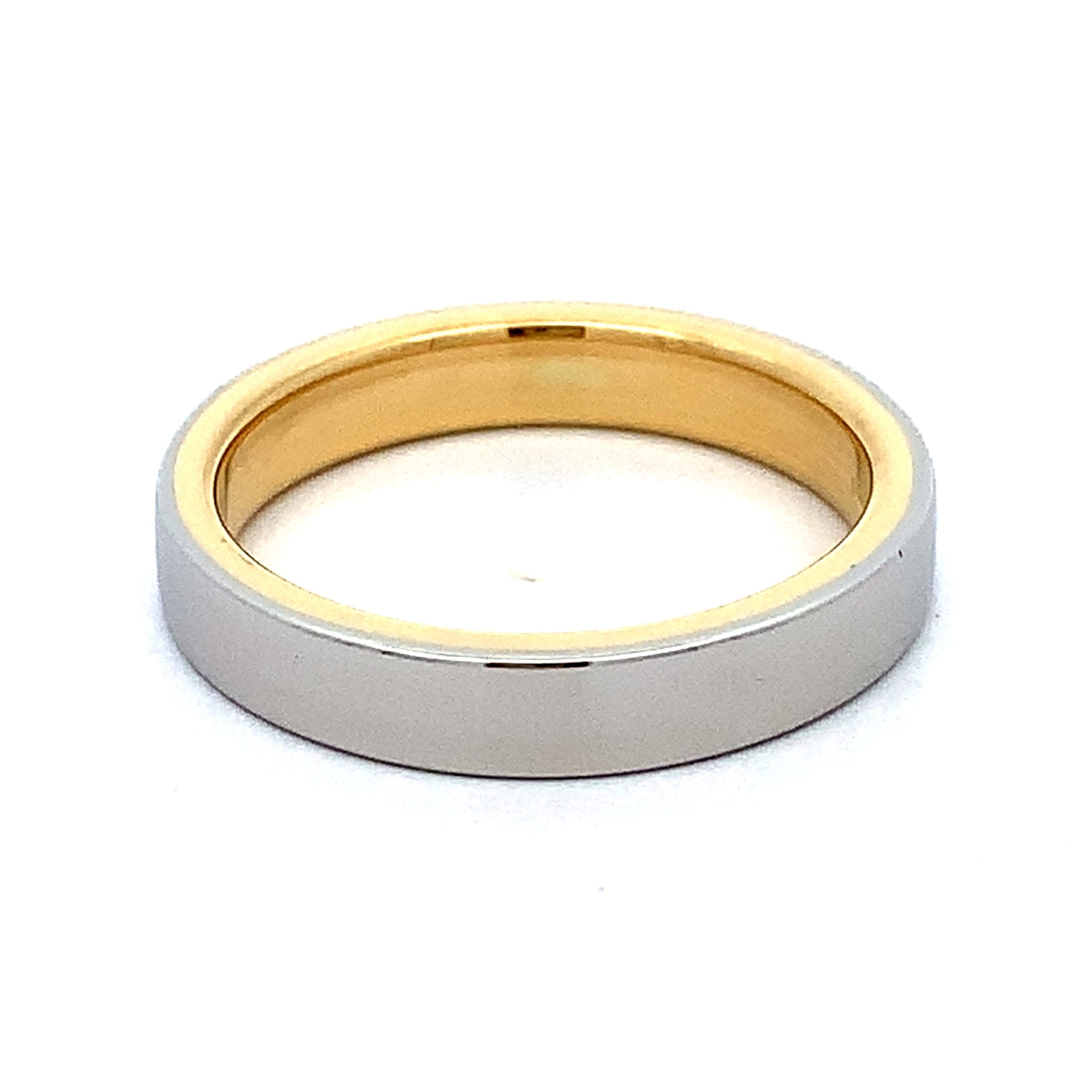 Platinum & Gold Gents Band - 3.7mm