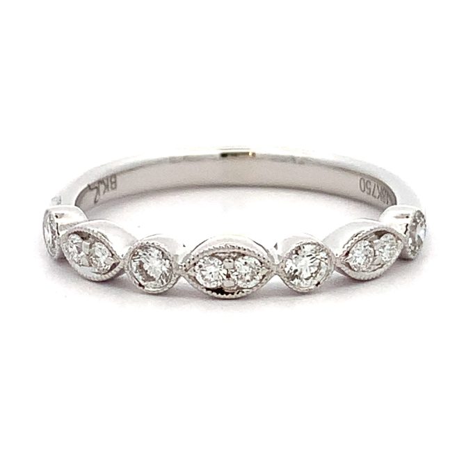 Diamond Milgrain White Gold Eternity Ring