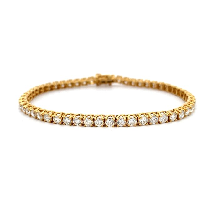 5.00ct Diamond Yellow Gold Tennis Bracelet