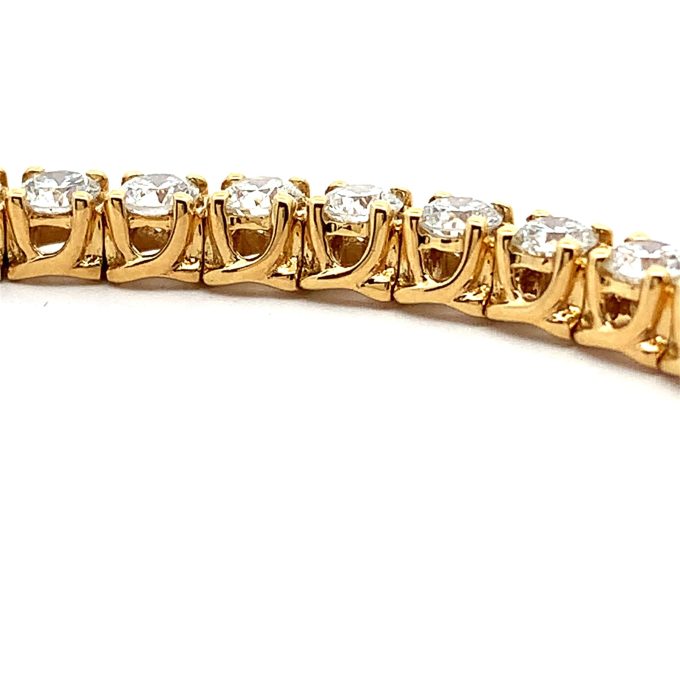 5.00ct Diamond Yellow Gold Tennis Bracelet