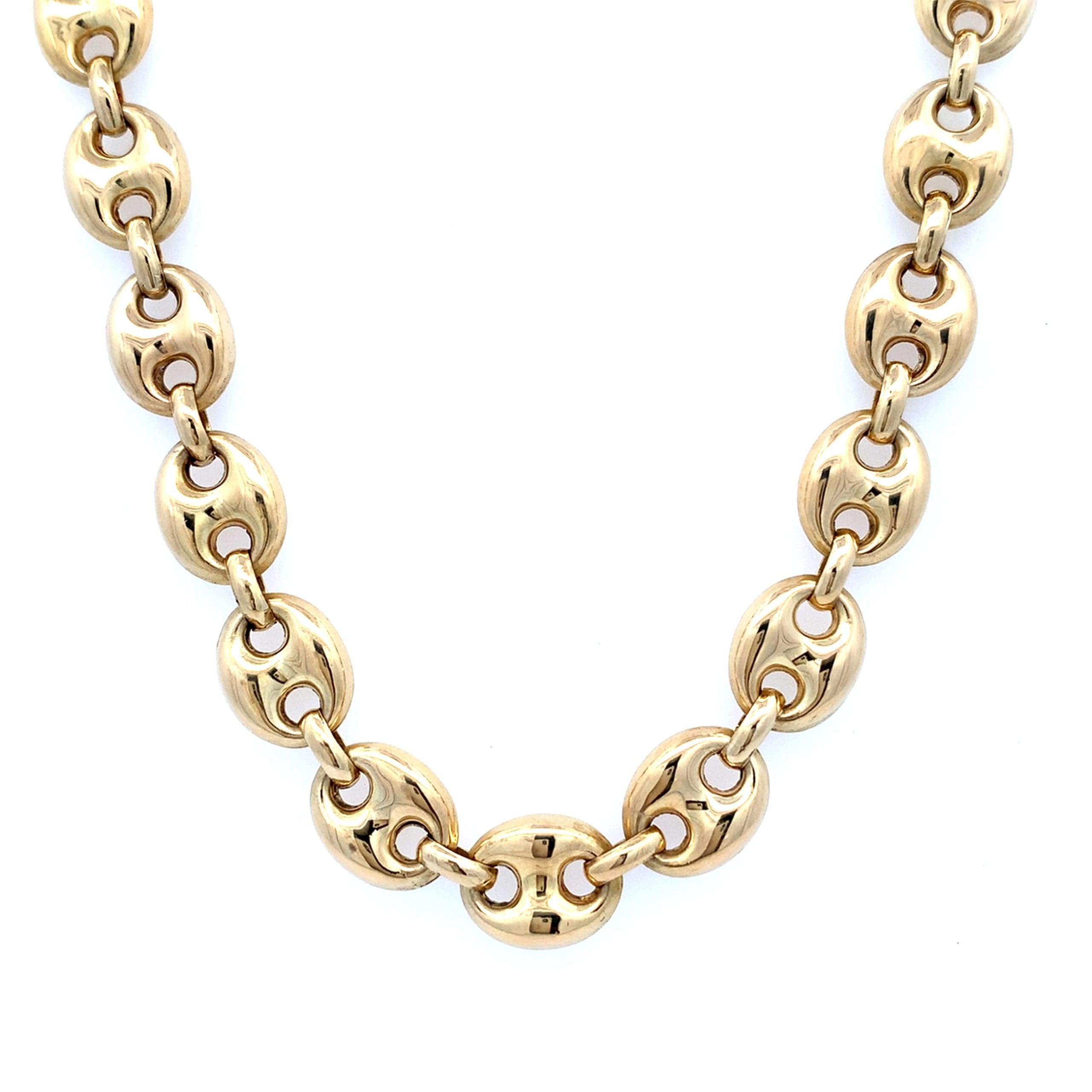 18ct Yellow Gold Anchor Link Chain - 20 Inch