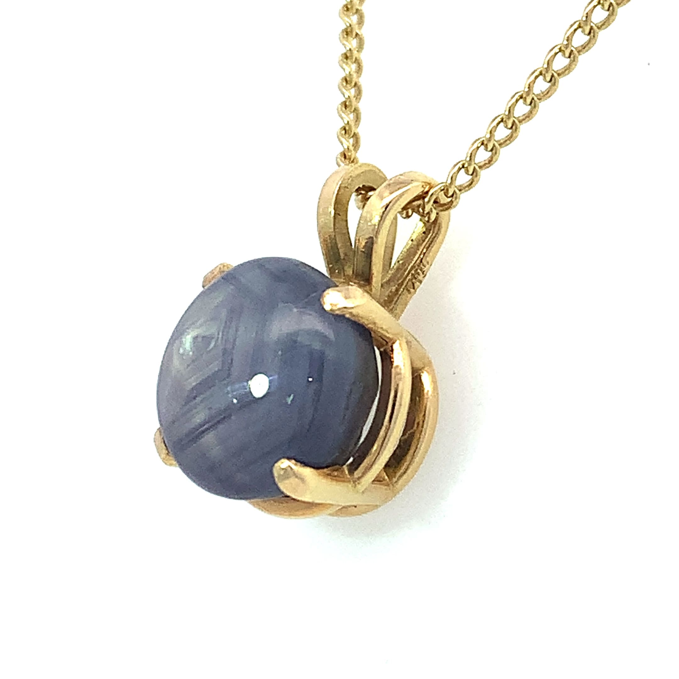 18ct Gold Star Sapphire Necklace