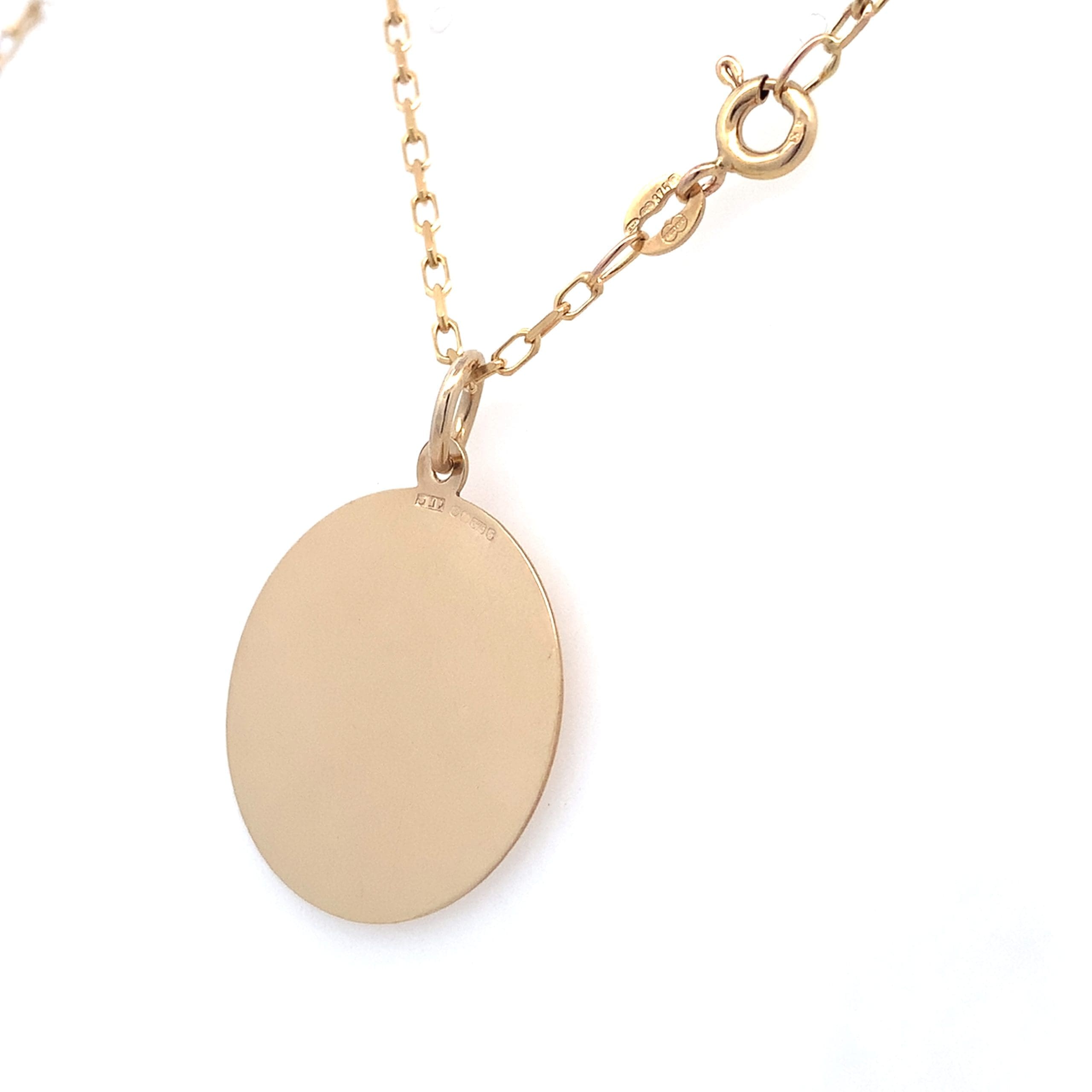 Large 9ct Gold St. Christopher Necklace