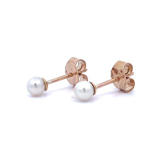 9ct Gold Small Pearl Stud Earrings