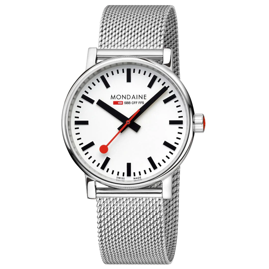 Mondaine Evo2 40mm Mesh Watch MSE.40110.SM