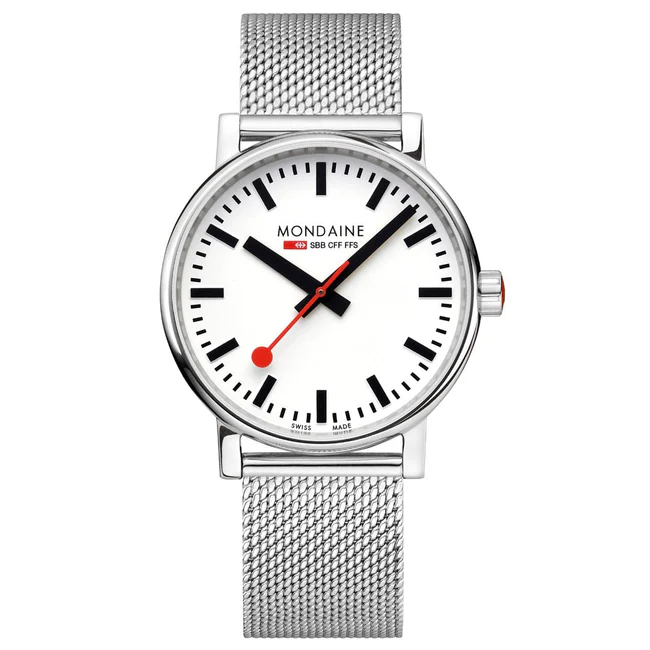 Mondaine Evo2 40mm Mesh Watch MSE.40110.SM