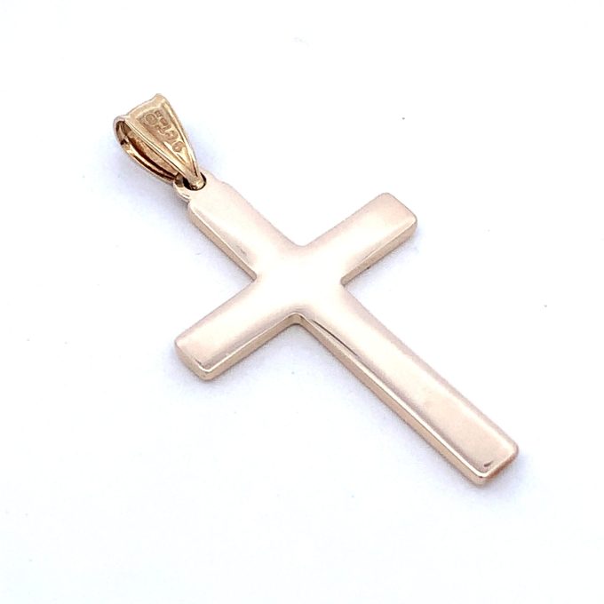 Yellow Gold Plain Cross - 29mm
