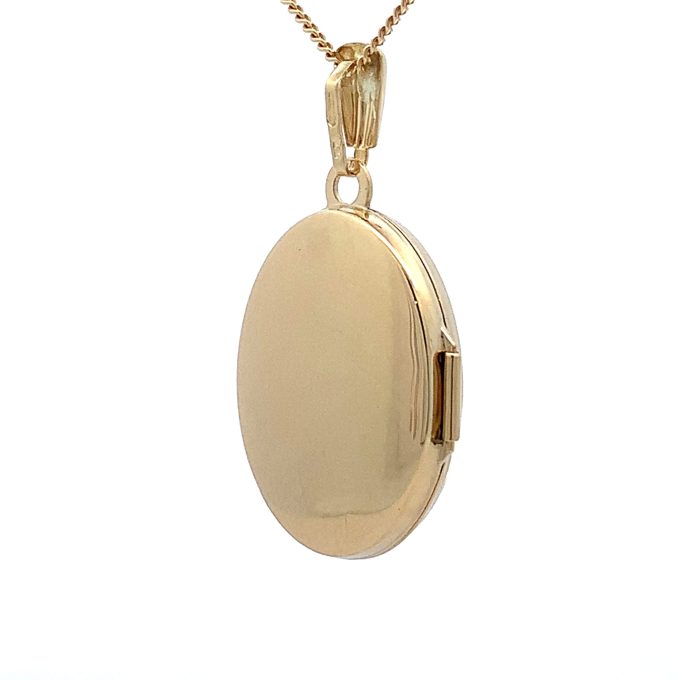 18ct Gold Ruby Locket Necklace