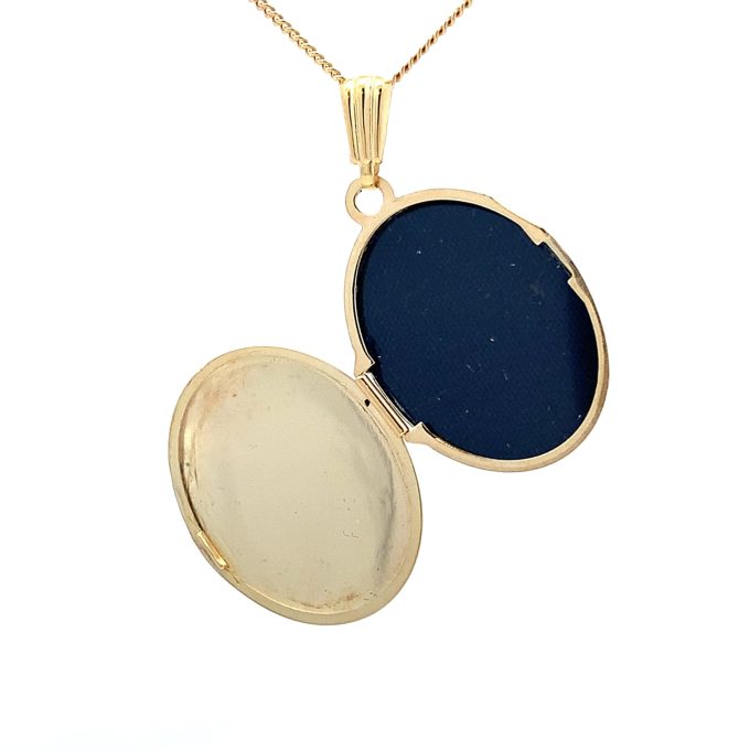 18ct Gold Ruby Locket Necklace