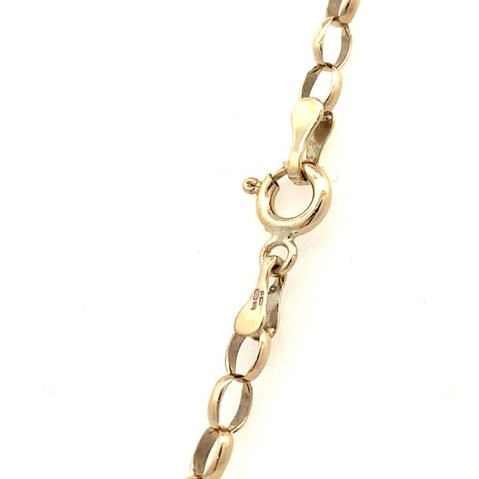 9ct Yellow Gold Open Belcher Link Chain - 24 Inch