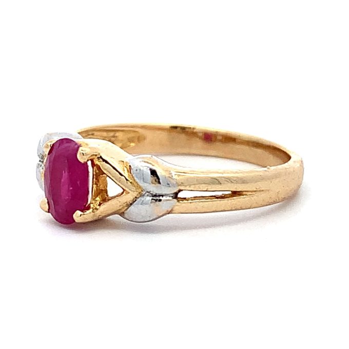 18ct Gold Oval Ruby Solitaire Ring