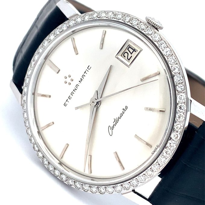 Eterna-Matic 18ct Gold Diamond Centenaire Automatic Watch 844LE125
