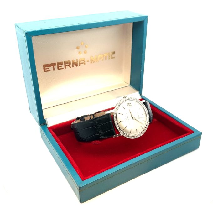 Eterna-Matic 18ct Gold Diamond Centenaire Automatic Watch 844LE125
