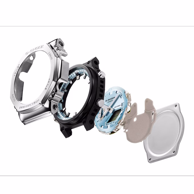 Casio Silver Dial G-Steel Watch GM-2110D-7AER