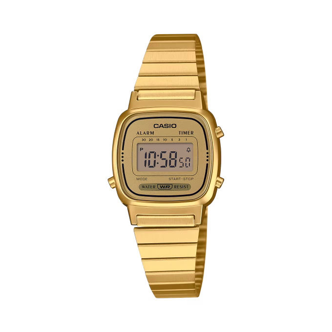 Casio Ladies Digital Gold Steel Watch LA670WEGA-9EF