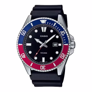 Casio Red / Blue Diver Watch MDV-107-1A3VEF