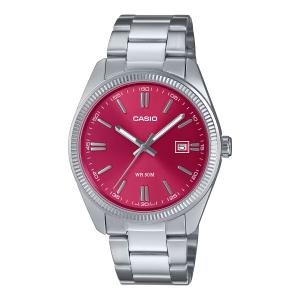 Casio Red Dial Watch MTP-1302PD-4AVEF