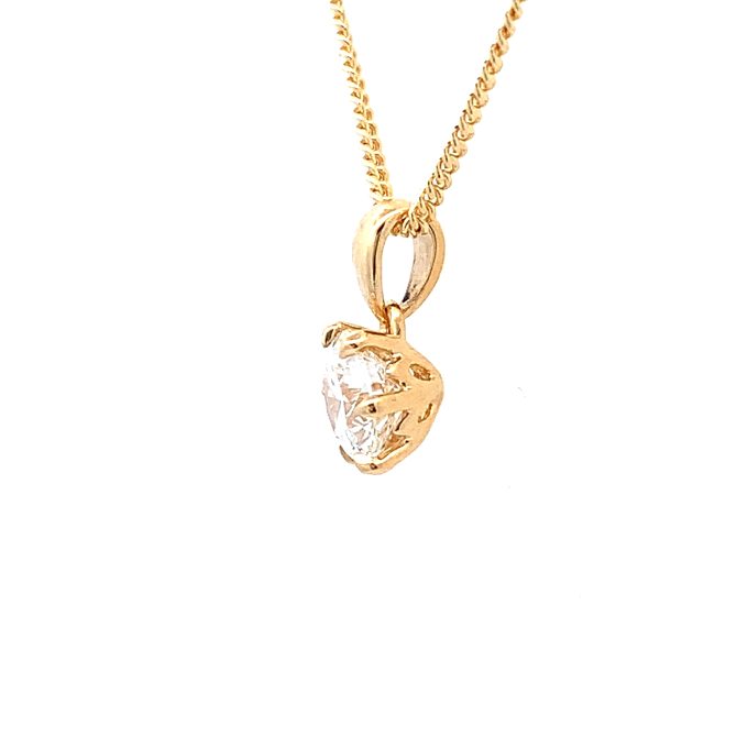 0.53ct Diamond Solitaire 18ct Gold Necklace