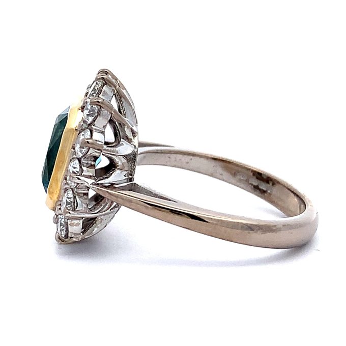 2.02ct Aquamarine and Diamond Dress Ring