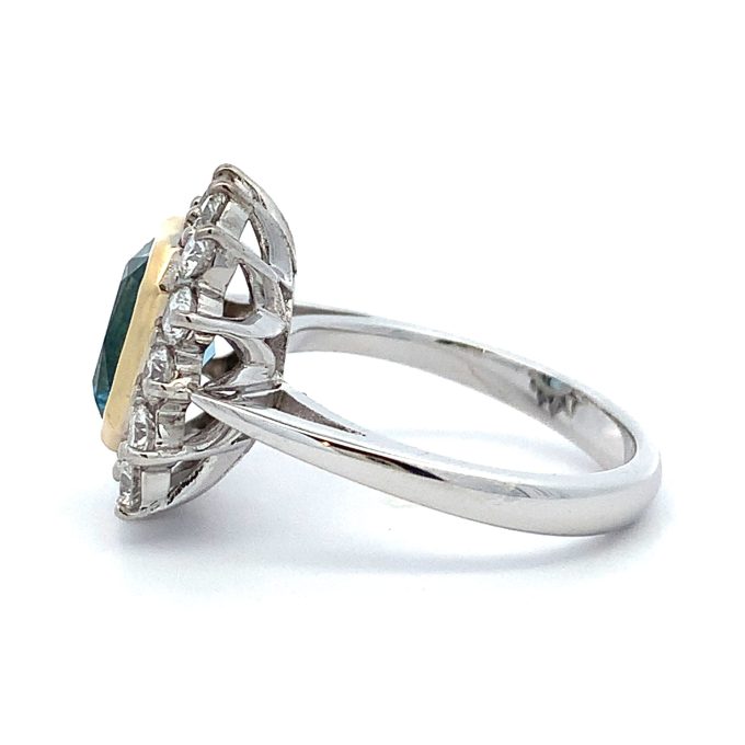 2.02ct Aquamarine and Diamond Dress Ring