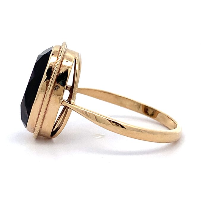 Vintage Yellow Gold Smoky Quartz Ring