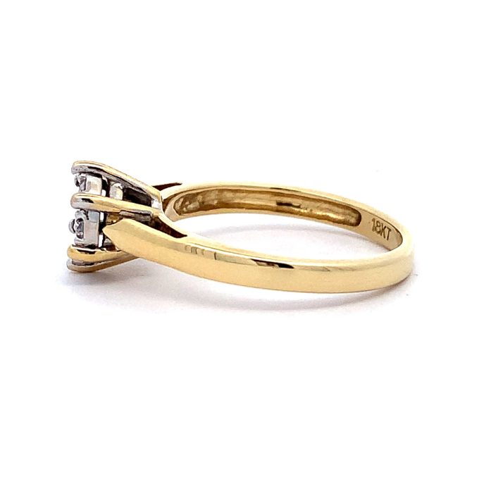 18ct Yellow Gold Diamond Cluster Ring