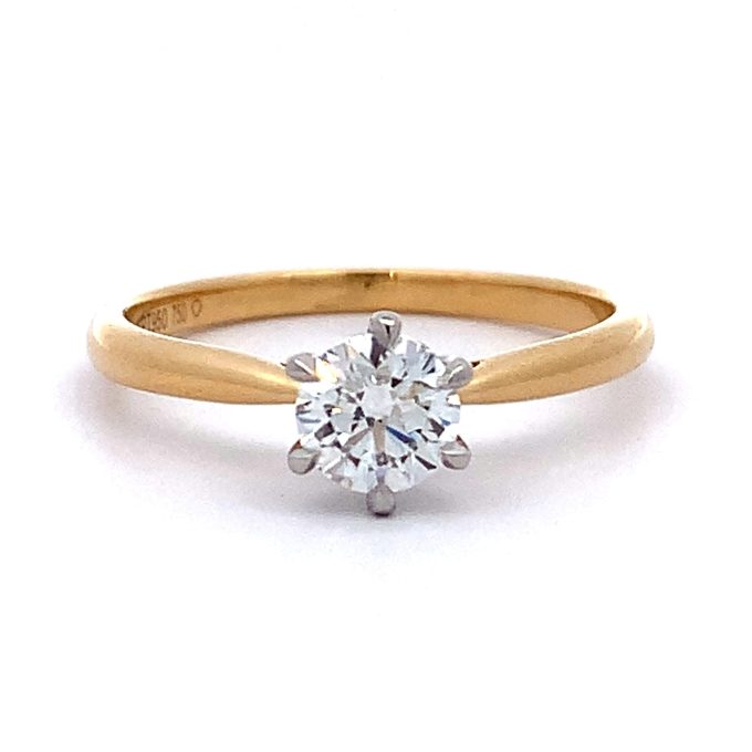 0.53 Carat Diamond Yellow Gold Solitaire ring