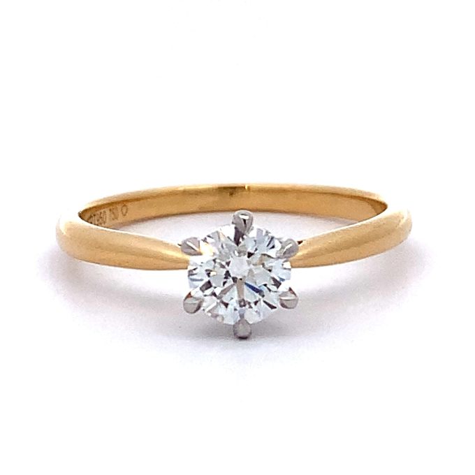 0.53 Carat Diamond Yellow Gold Solitaire ring