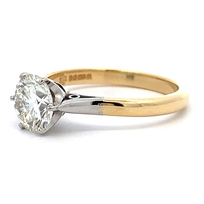 1.24ct Diamond Solitaire Gold & Platinum Ring