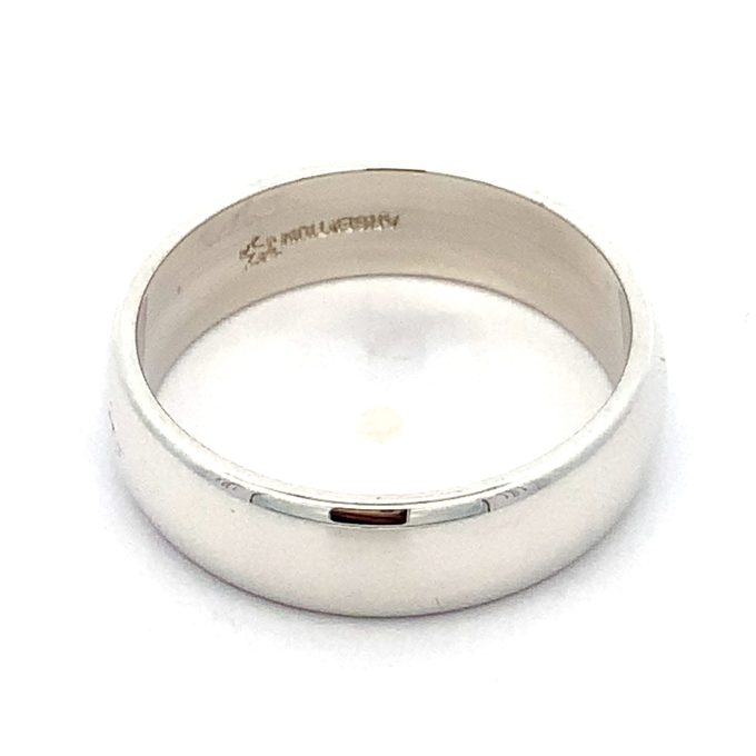 Argentium Silver D Shape Band 6mm