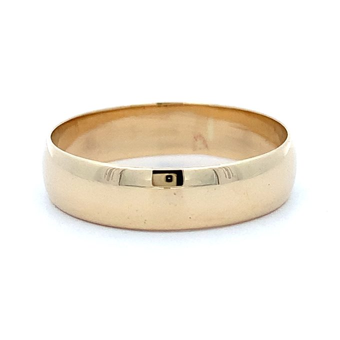 Ladies 9ct Yellow Gold D-Shape Band