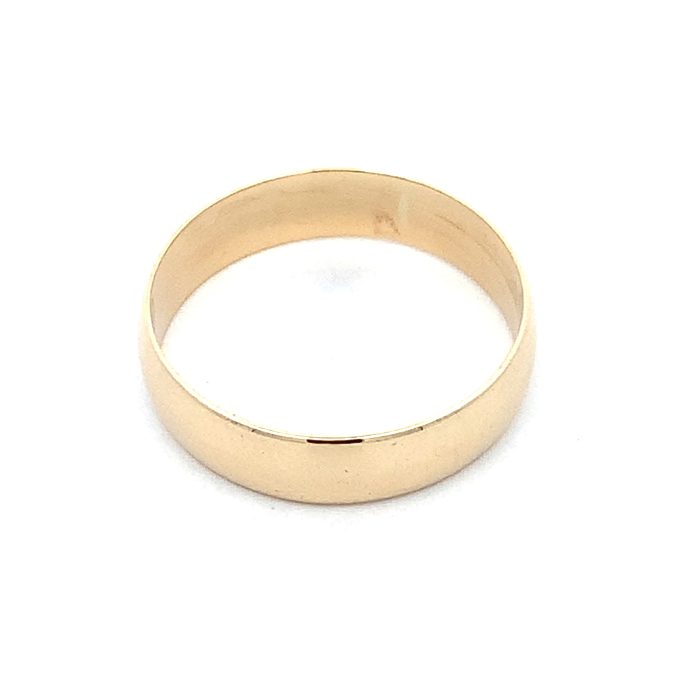 Ladies 9ct Yellow Gold D-Shape Band
