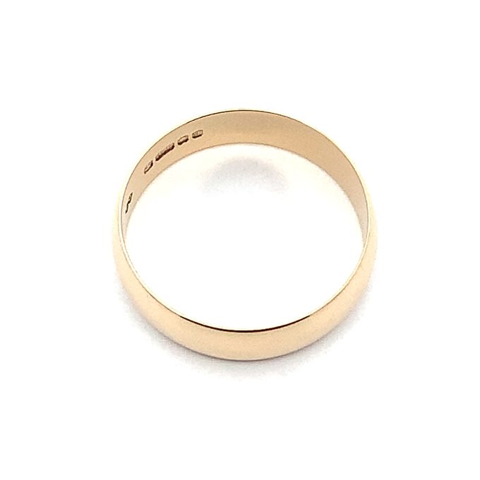 Ladies 9ct Yellow Gold D-Shape Band