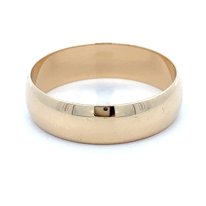 Ladies 9ct Yellow Gold D-Shape Band