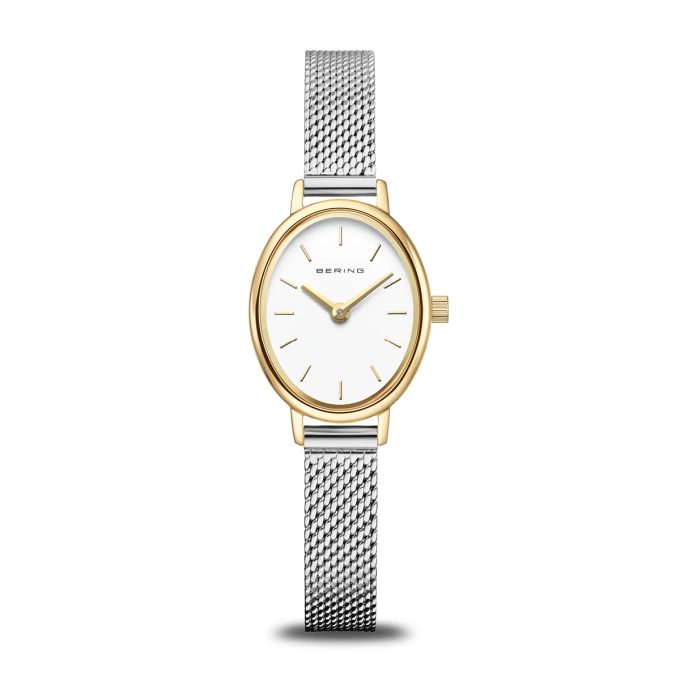 Bering Ladies Two Tone Oval Dial Watch 11020-010