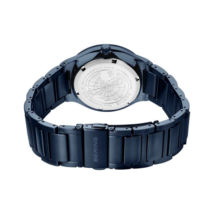 Bering Gents Blue Titanium Date Watch 15139-797