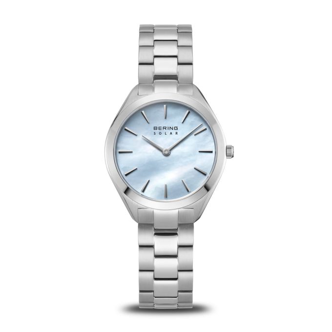 Bering Ladies Steel Mother of Pearl Solar Watch 17331-707