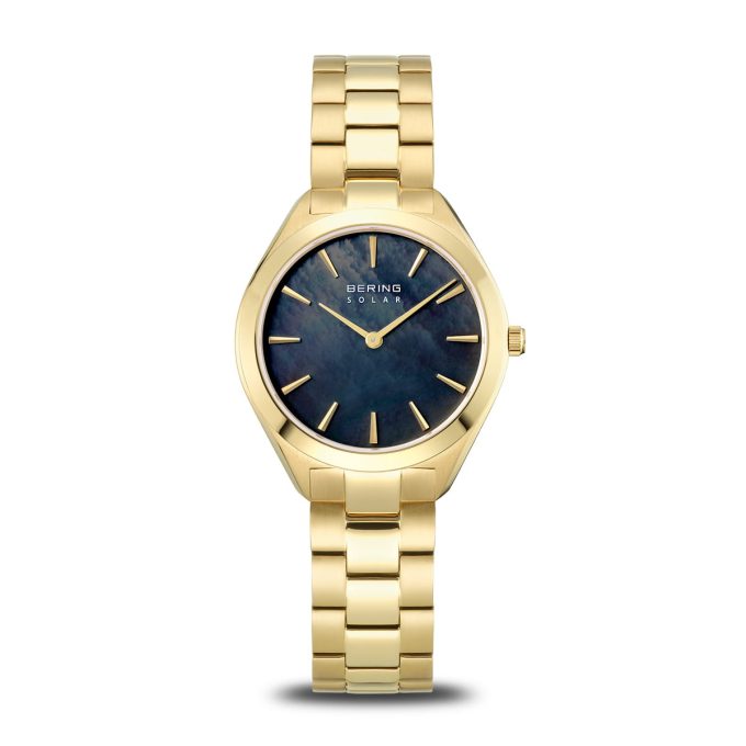 Bering Ladies Gold Mother of Pearl Solar Watch 17331-732