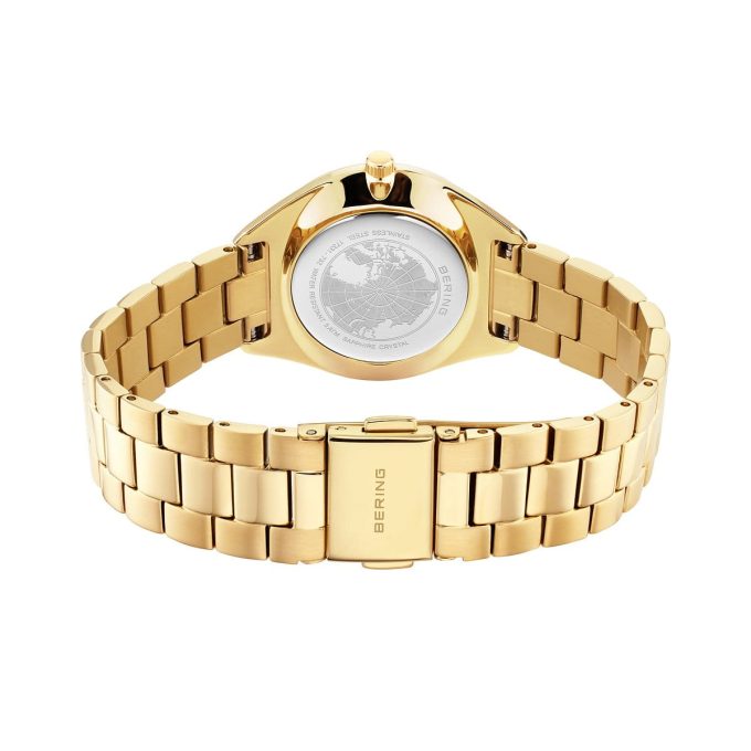 Bering Ladies Gold Mother of Pearl Solar Watch 17331-732
