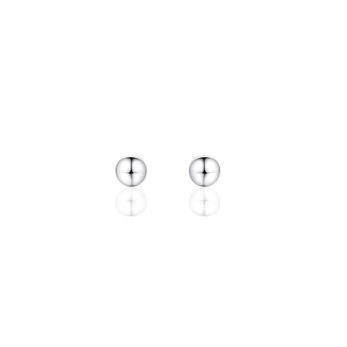 Silver Ball Stud Earrings 3mm