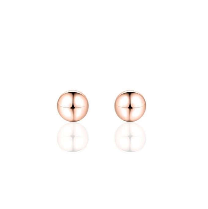 Rose Gold Vermeil Ball Stud Earrings 5mm